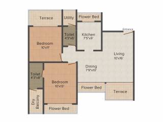 Bhagwati Greens 1 (2BHK+2T (1,350 sq ft) 1350 sq ft)