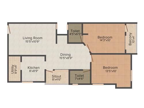 Thulliam TSI Pride (2BHK+2T (1,060 sq ft) 1060 sq ft) Thulliam TSI Pride (2BHK+2T (1,060 sq ft) 1060 sq ft)