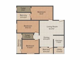 Neeladri Prince (3BHK+3T (1,440 sq ft) 1440 sq ft) Neeladri Prince (3BHK+3T (1,440 sq ft) 1440 sq ft)