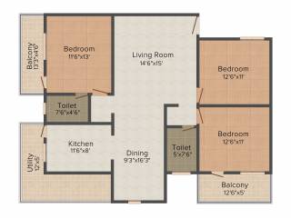 Neeladri Prince (3BHK+2T (1,675 sq ft) 1675 sq ft) Neeladri Prince (3BHK+2T (1,675 sq ft) 1675 sq ft)