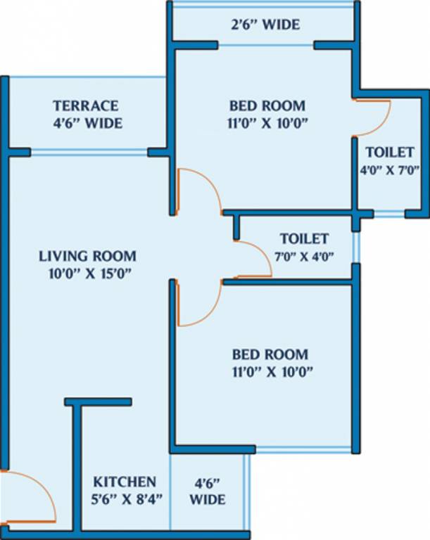 Sheltrex The North Point (2BHK+2T (910 sq ft) 910 sq ft)