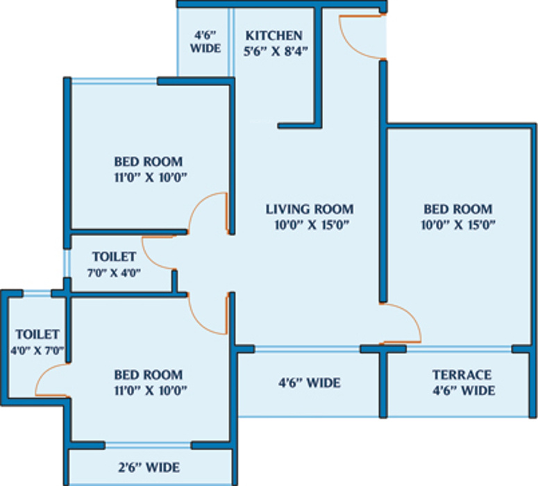 Sheltrex The North Point (3BHK+2T (1,272 sq ft) 1272 sq ft)