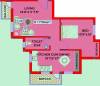 KP Construction Santhoshema Floor Plan (1BHK+1T (710 sq ft) 710 sq ft)