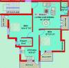 KP Construction Santhoshema Floor Plan (2BHK+2T (1,004 sq ft) 1004 sq ft)