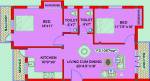 Floor Plan (2BHK+2T (1,057 sq ft) 1057 sq ft) KP Construction Santhoshema Floor Plan (2BHK+2T (1,057 sq ft) 1057 sq ft)