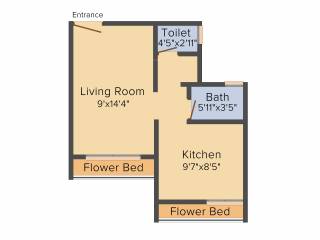 G Corp Tansa City One (1BHK+2T (426 sq ft) 426 sq ft)