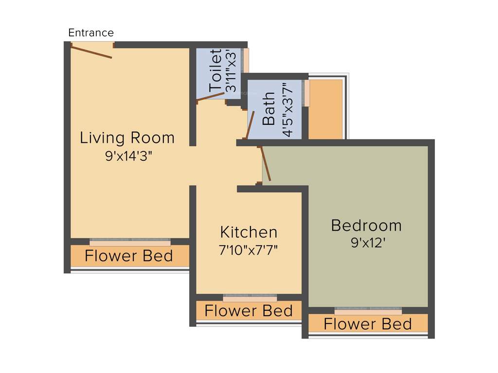 G Corp Tansa City One (1BHK+2T (579 sq ft) 579 sq ft)