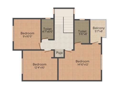 Vedant Lifestyle (4BHK+3T (1,655 sq ft) 1655 sq ft) Vedant Lifestyle (4BHK+3T (1,655 sq ft) 1655 sq ft)