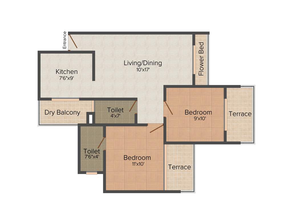 Brij Heights (2BHK+2T (1,065 sq ft) 1065 sq ft)