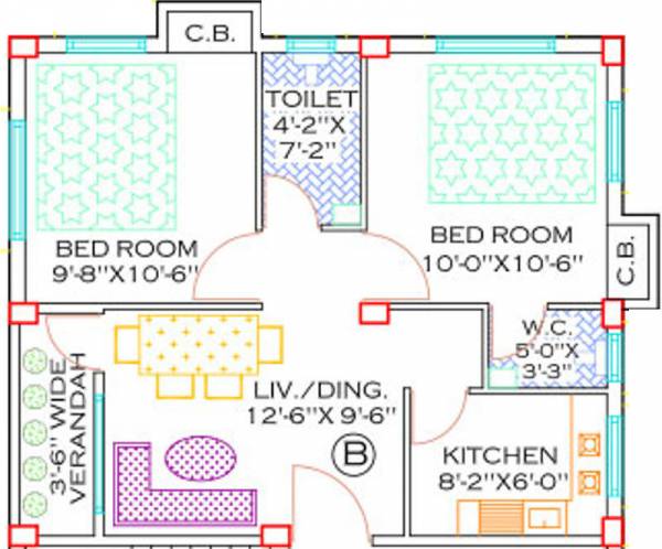 Trikal Arpon (2BHK+2T (790 sq ft) 790 sq ft)