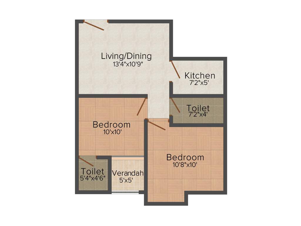 Sonia Greens (2BHK+3T (668 sq ft) 668 sq ft)