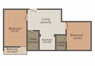 AR ARK Plaza (2BHK+2T (735 sq ft) 735 sq ft) AR ARK Plaza (2BHK+2T (735 sq ft) 735 sq ft)