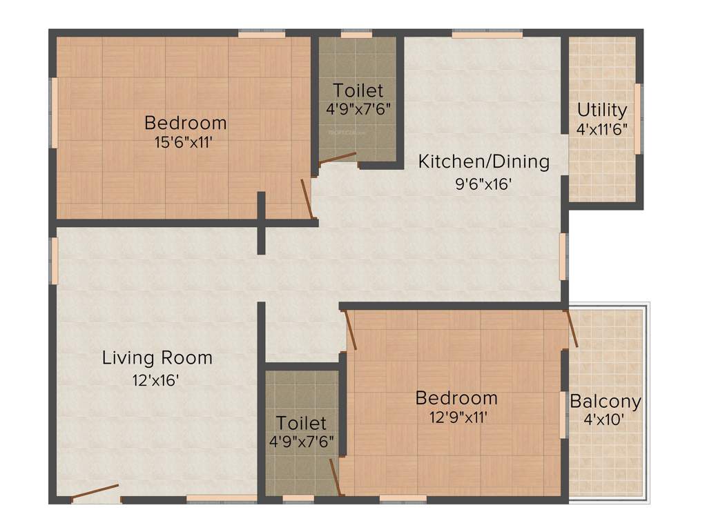 S Kadirvel Construction Company P Ltd Hillview (2BHK+2T (1,190 sq ft) 1190 sq ft)