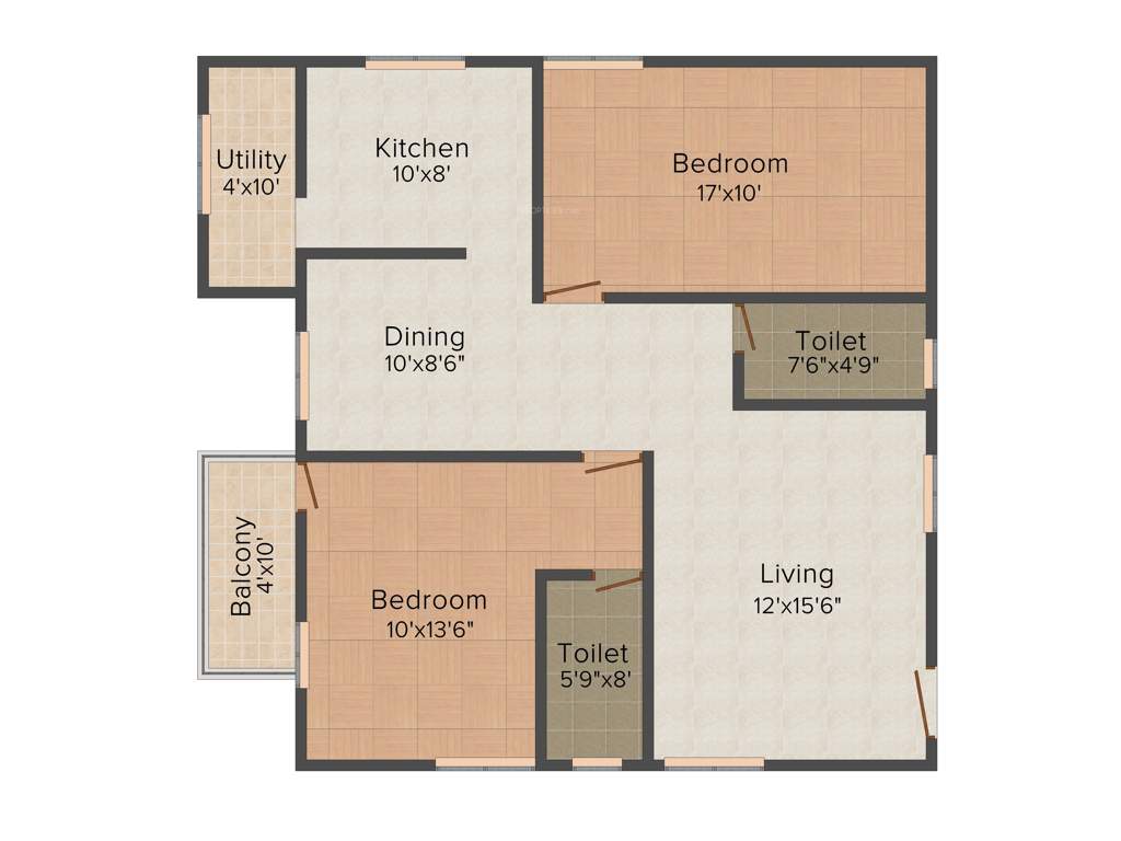 S Kadirvel Construction Company P Ltd Hillview (2BHK+2T (1,210 sq ft) 1210 sq ft)