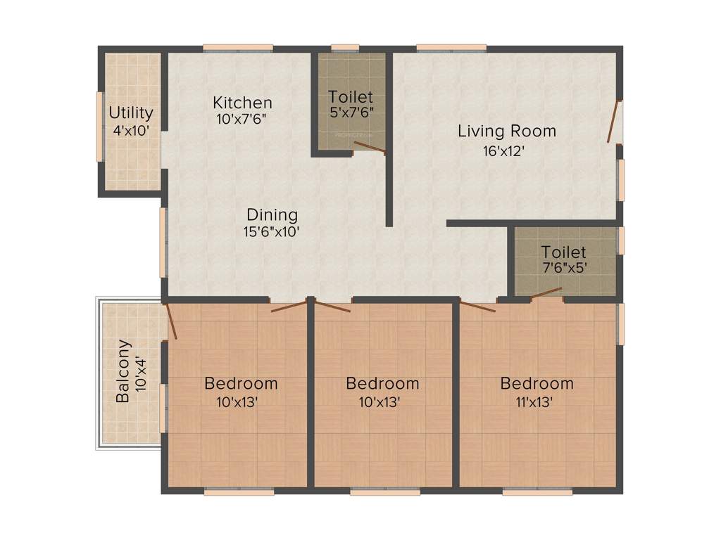 S Kadirvel Construction Company P Ltd Hillview (3BHK+2T (1,380 sq ft) 1380 sq ft)