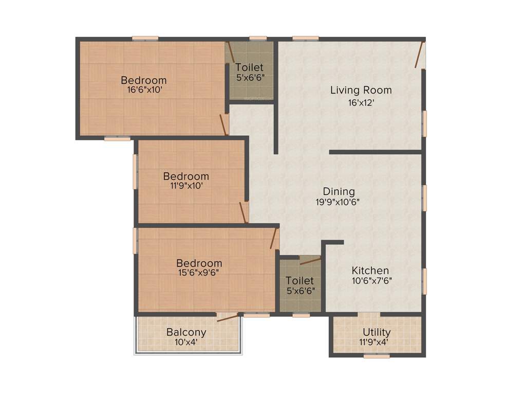 S Kadirvel Construction Company P Ltd Hillview (3BHK+2T (1,435 sq ft) 1435 sq ft)