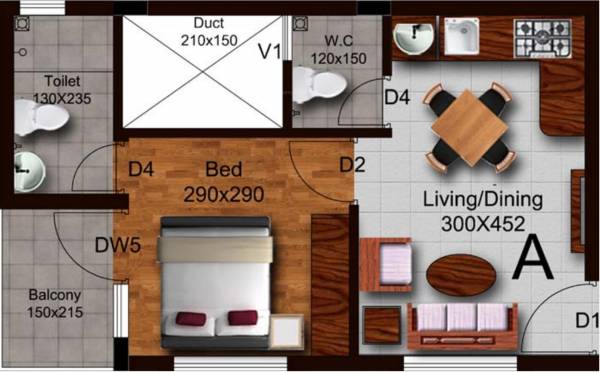 Archives Vaishnavam (1BHK+2T (527 sq ft) 527 sq ft)
