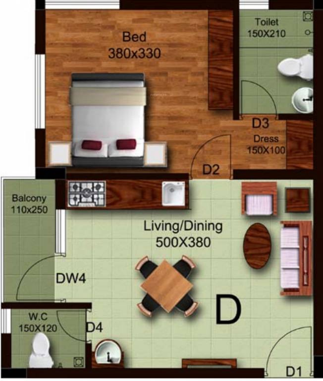 Archives Vaishnavam (1BHK+2T (699 sq ft) 699 sq ft)