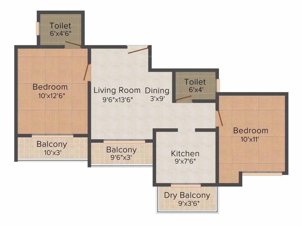 Vinay Classic (2BHK+2T (940 sq ft) 940 sq ft)