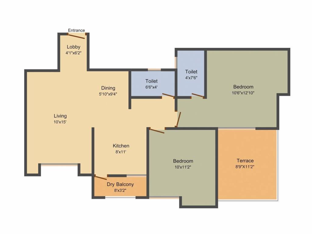 Neeti Heritage (2BHK+2T (1,022 sq ft) 1022 sq ft)