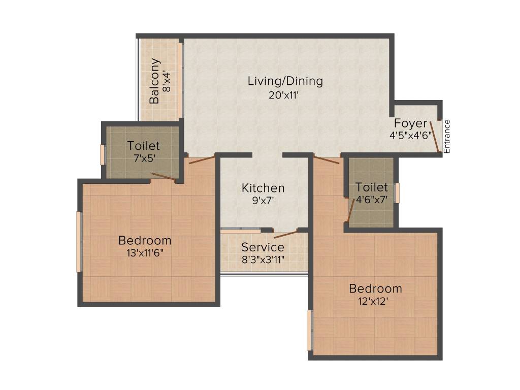 Sri Silver Oak (2BHK+2T (1,110 sq ft) 1110 sq ft) Sri Silver Oak (2BHK+2T (1,110 sq ft) 1110 sq ft)