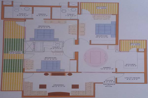 Maxheights Infrastructre Maxheights (3BHK+3T (1,870 sq ft) 1870 sq ft)