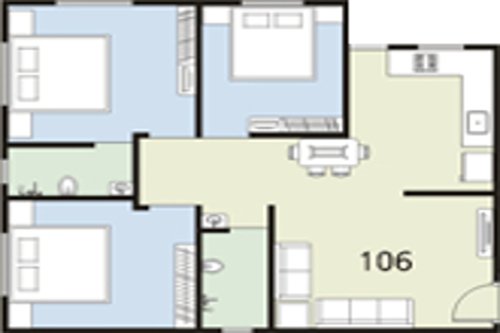 Shreedhar Madhuvan Residency (3BHK+2T (1,290 sq ft) 1290 sq ft)