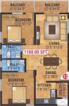 NCN Gold (2BHK+2T (1,160 sq ft) 1160 sq ft)