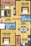 MBM Kamalanand Residency (2BHK+2T (1,116 sq ft) 1116 sq ft) MBM Kamalanand Residency (2BHK+2T (1,116 sq ft) 1116 sq ft)