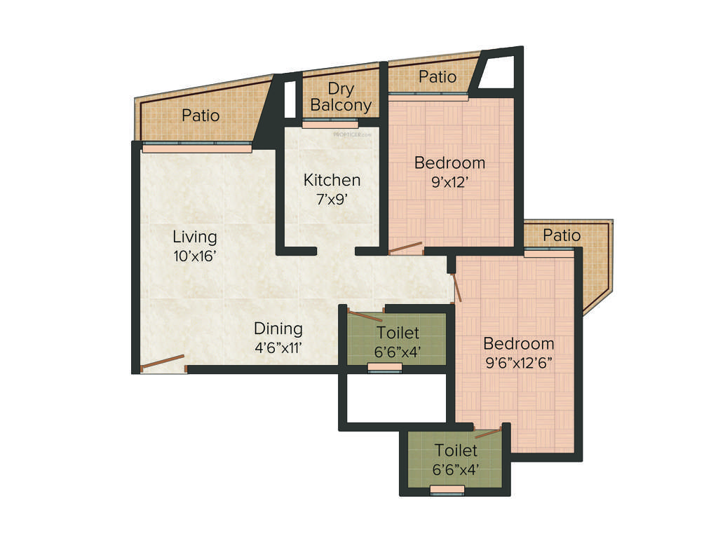 GNC Shree Shashwat II (2BHK+2T (985 sq ft) 985 sq ft)