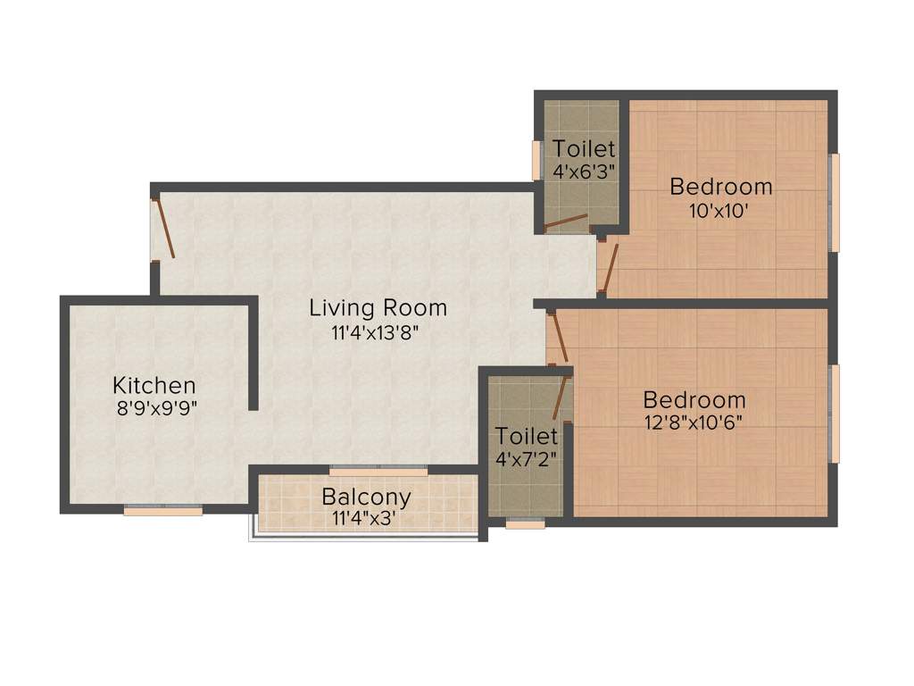 Vikaan Sai Avighna (2BHK+2T (916 sq ft) 916 sq ft)