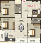 MBM Elegance (3BHK+2T (1,485 sq ft) Pooja Room 1485 sq ft) MBM Elegance (3BHK+2T (1,485 sq ft) Pooja Room 1485 sq ft)