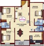 JKB Elite (3BHK+3T (1,183 sq ft) 1183 sq ft)