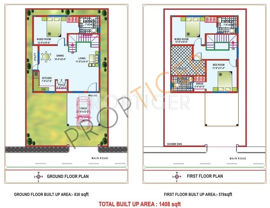 NBR Homes (3BHK+3T (1,408 sq ft)   Pooja Room 1408 sq ft)