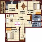 JKB Maples Park (2BHK+2T (1,102 sq ft) 1102 sq ft)