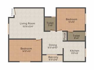 Vikaan Sai Swaroop (2BHK+2T (1,086 sq ft) + Pooja Room 1086 sq ft)
