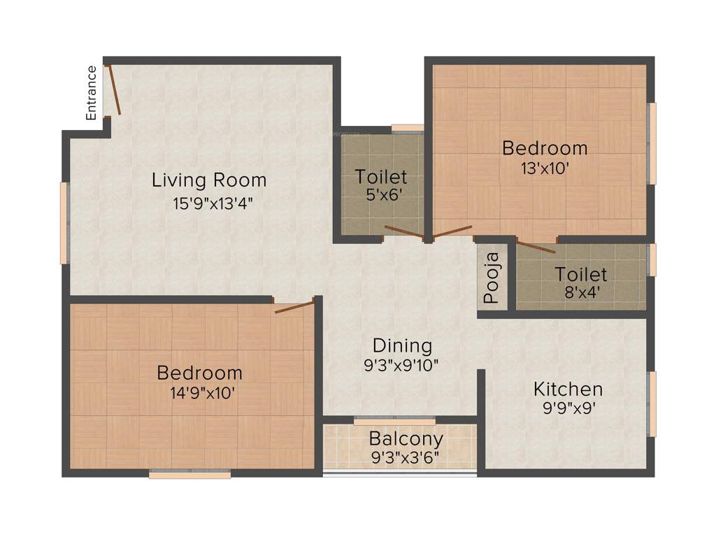 Vikaan Sai Swaroop (2BHK+2T (1,086 sq ft) + Pooja Room 1086 sq ft)