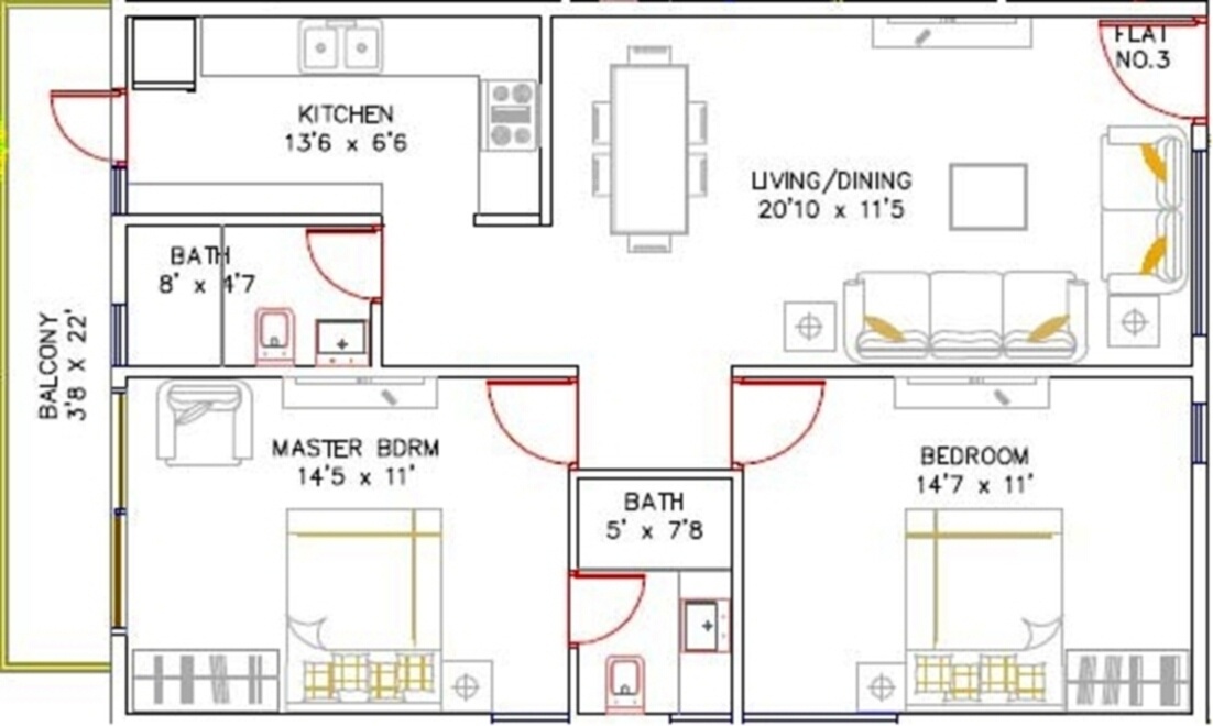Estella Ornate (2BHK+2T (1,056 sq ft) 1056 sq ft) Estella Ornate (2BHK+2T (1,056 sq ft) 1056 sq ft)