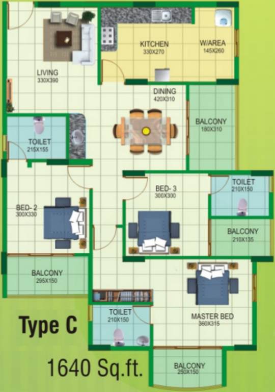 Sowparnika Projects Regal (3BHK+3T (1,640 sq ft) 1640 sq ft) Sowparnika Projects Regal (3BHK+3T (1,640 sq ft) 1640 sq ft)
