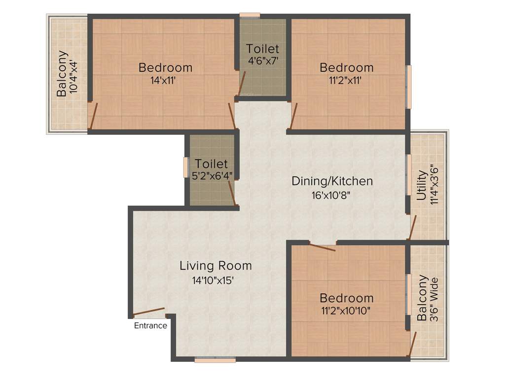 i1 SS Swadhama (3BHK+2T (1,374 sq ft) 1374 sq ft)