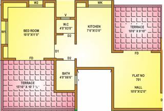 Aarav Florista (1BHK+1T (543 sq ft) 543 sq ft)