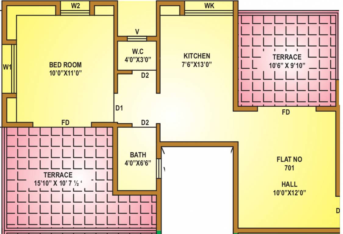 Aarav Florista (1BHK+1T (543 sq ft) 543 sq ft)