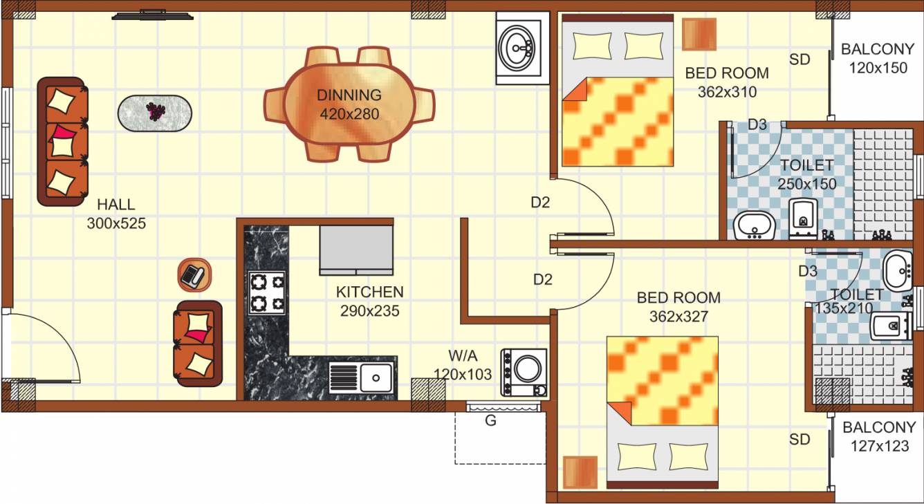 Verdant Woods (2BHK+2T (1,035 sq ft) 1035 sq ft) Verdant Woods (2BHK+2T (1,035 sq ft) 1035 sq ft)