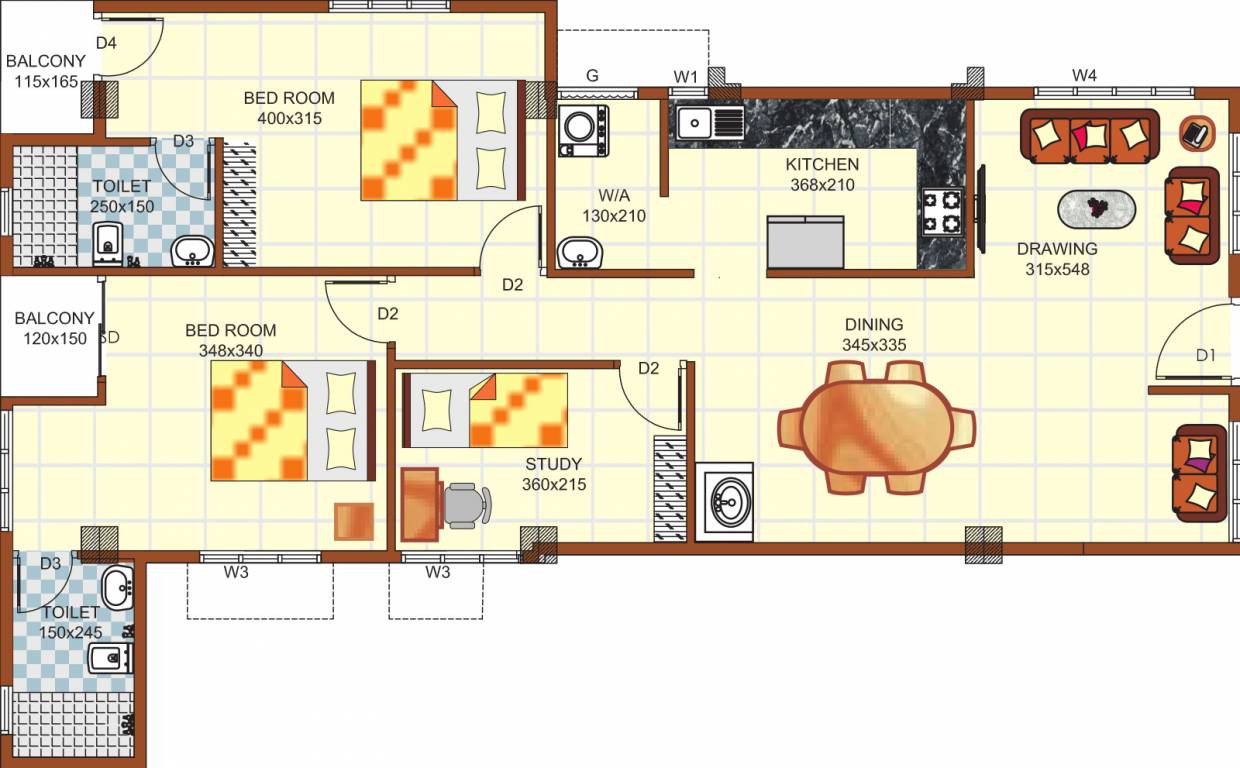 Verdant Woods (2BHK+2T (1,410 sq ft) + Study Room 1410 sq ft) Verdant Woods (2BHK+2T (1,410 sq ft) + Study Room 1410 sq ft)