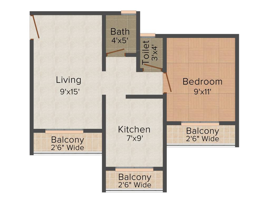 Deepali Heramb Park (1BHK+1T (645 sq ft) 645 sq ft)