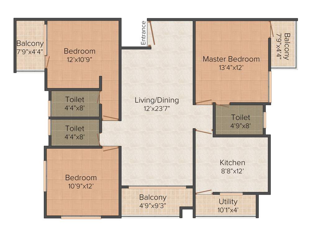 Sree Malyadri Saideep Hulas (3BHK+3T (1,660 sq ft) 1660 sq ft)