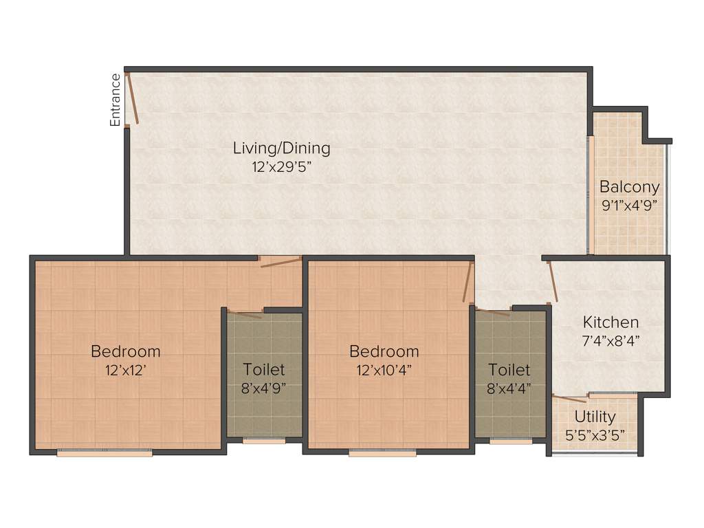 Sree Malyadri Saideep Hulas (2BHK+2T (1,260 sq ft) 1260 sq ft)