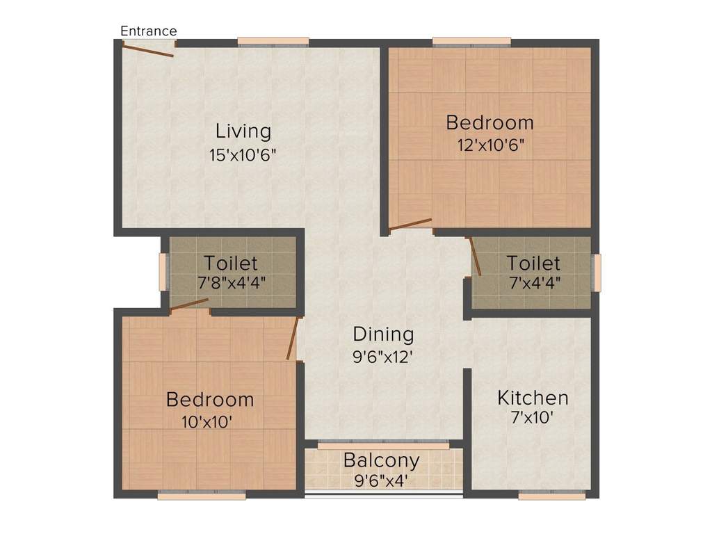 Victory Sanchar Shelters (2BHK+2T (895 sq ft) 895 sq ft)