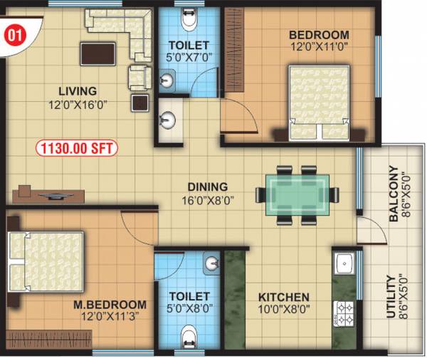  white-petals Floor Plan Floor Plan