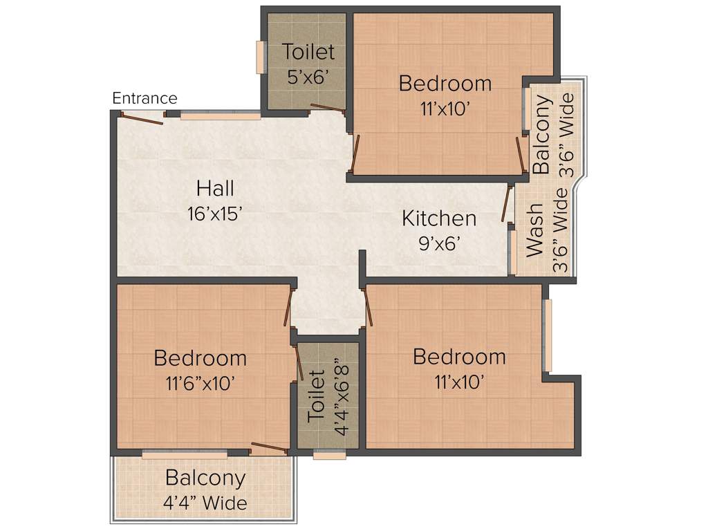 Sheetalnath Paradise (3BHK+3T (1,125 sq ft) 1125 sq ft)